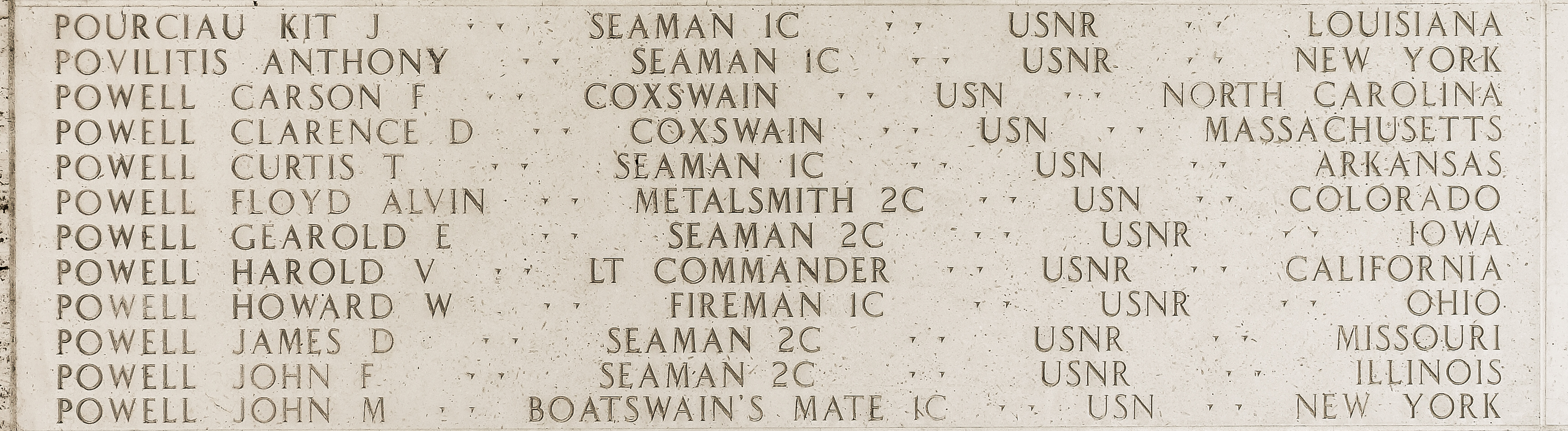 John M. Powell, Boatswain's Mate First Class